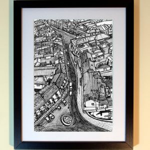 George’s Street, Omagh, Co. Tyrone, Northern Ireland (Pen & Ink)